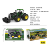Zielony Traktor z Turem dla dzieci 3+ Model 1:24 + Ruchome elementy + 8 Kół + Tylny hak